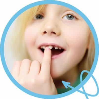 Child with loose tooth