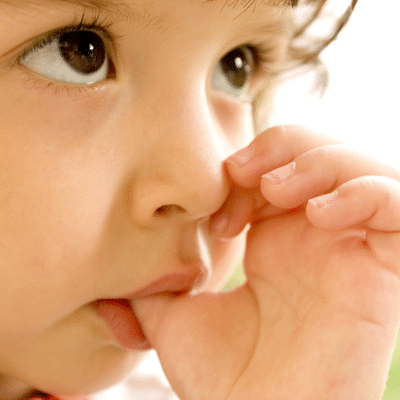 Little kid thumb sucking